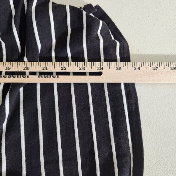 BumpStart Maternity Shirt Womens Medium Striped Long Sleeve Ruched Top - Picture 5 of 8